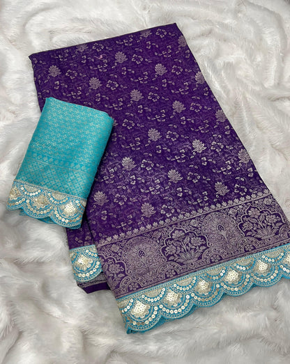 Product Image - Exquisite Designer Saree | Georgette Fabric | Festive & Wedding Wear