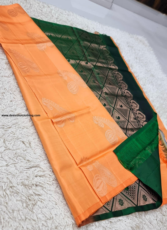 Kanchipuram Handwoven High Quality Lite Weight Soft Silk Sarees