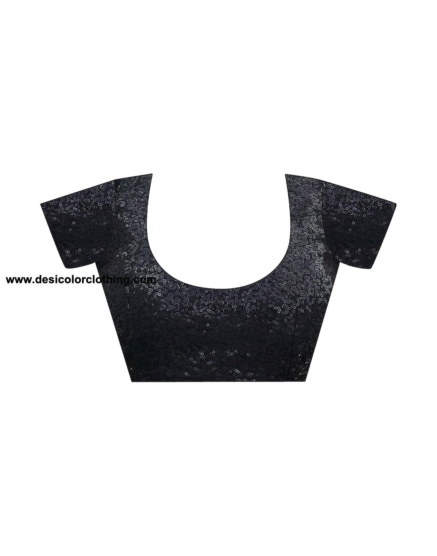 Black Georgette Sequence Saree