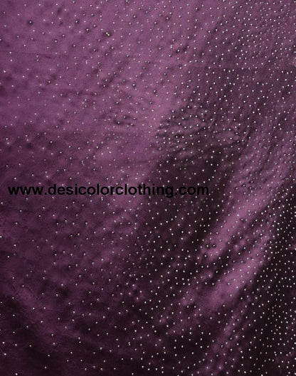Wine Plain Silk Saree