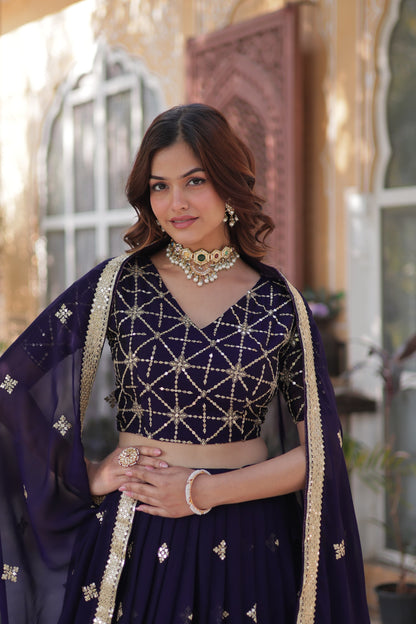 Product Image - Exquisite Rangoli Silk Lehenga Choli with Sequins and Embroidery