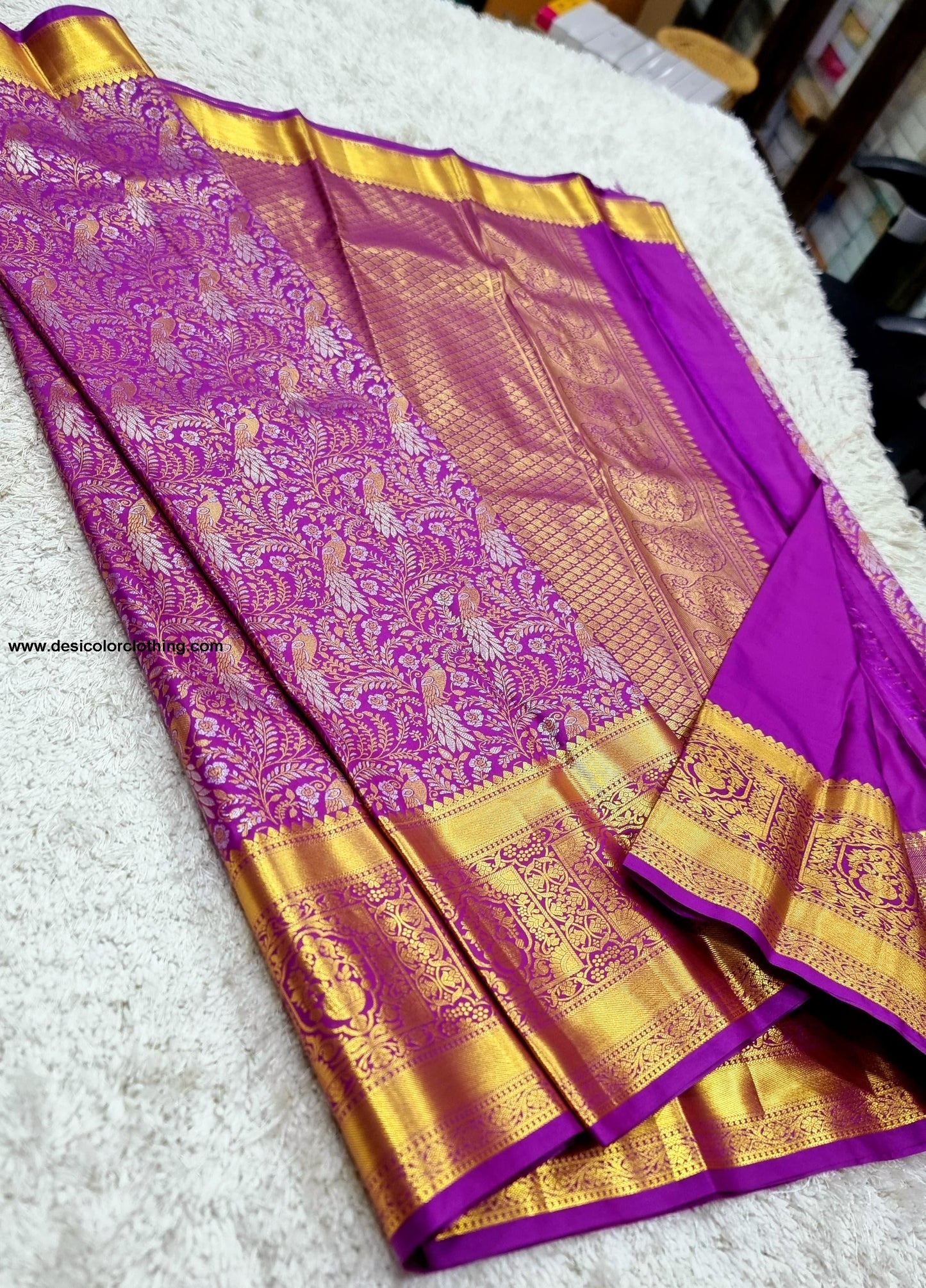 Kanchipuram Meenakari Pattern Bridal Blended High Quality Budget Silk Sarees