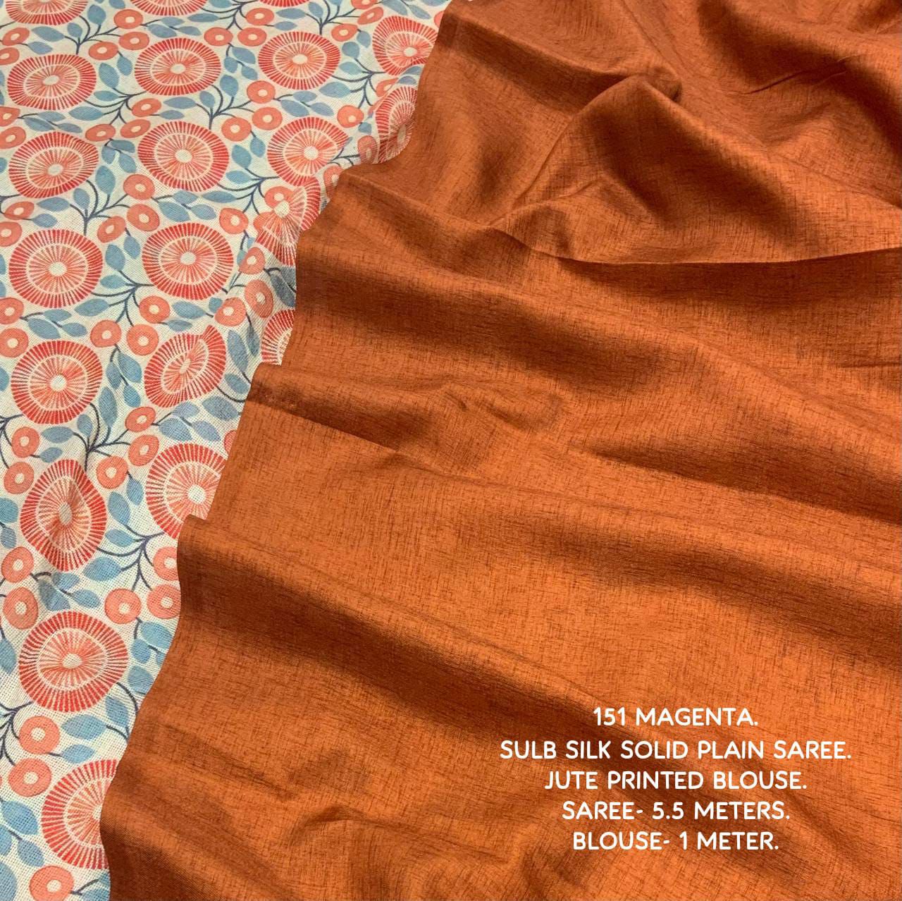 Product Image - Designer Georgette Saree with Printed Jute Silk Blouse – Ideal Festive & Wedding Wear