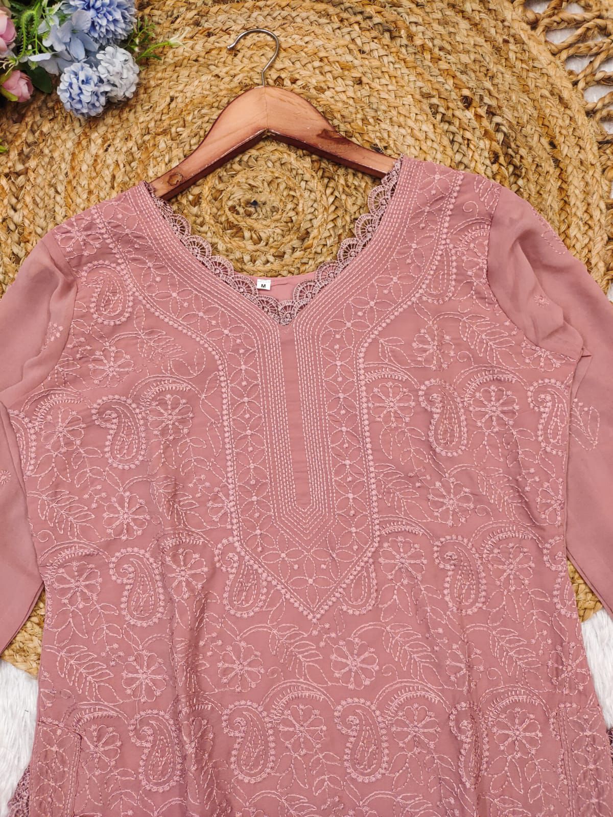 Product Image - Chikankari Embroidered Georgette Suit Set