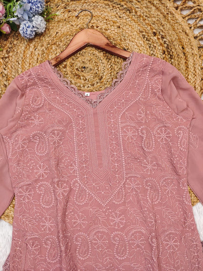 Product Image - Chikankari Embroidered Georgette Suit Set