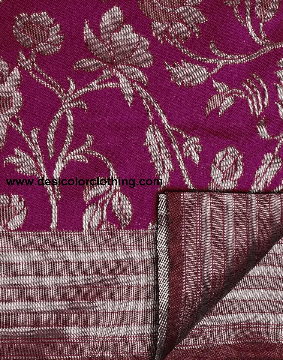 Wine Silk Saree