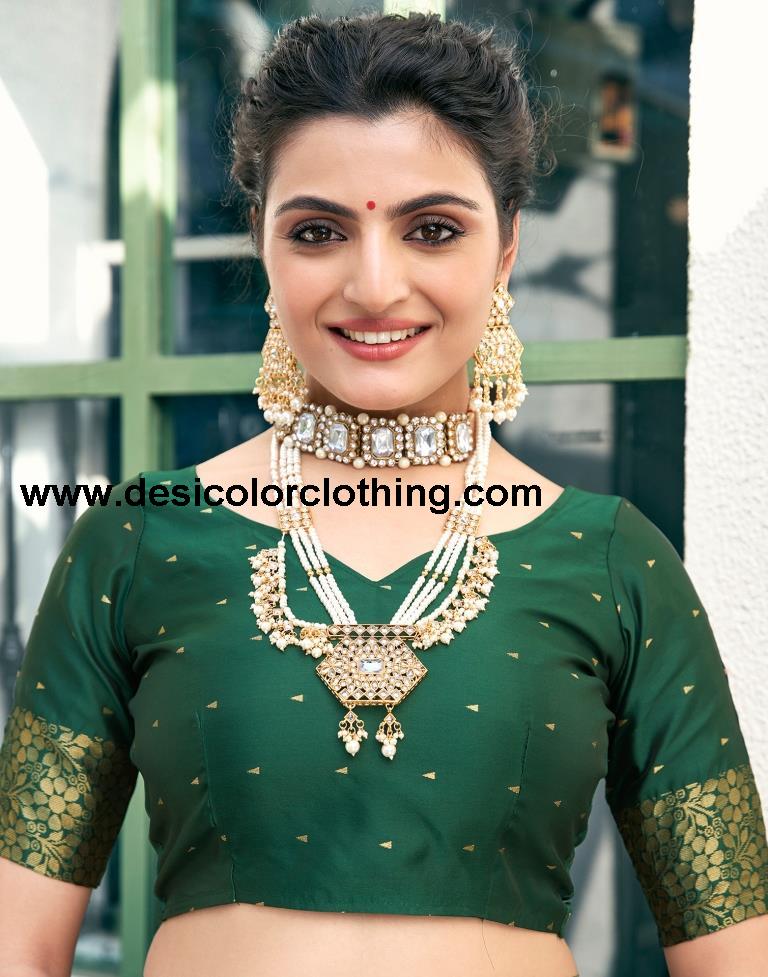 Dusty Green Silk Woven Sarees