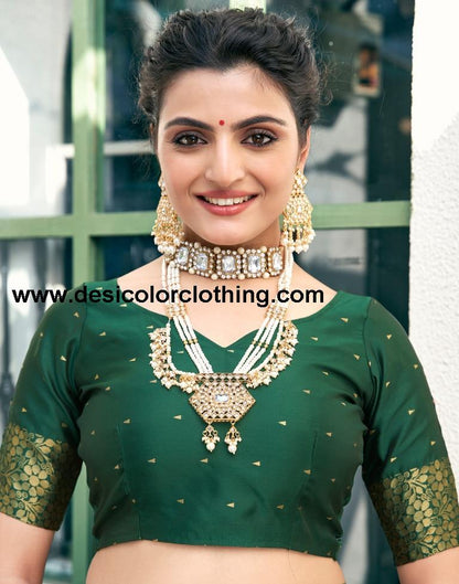 Dusty Green Silk Woven Sarees