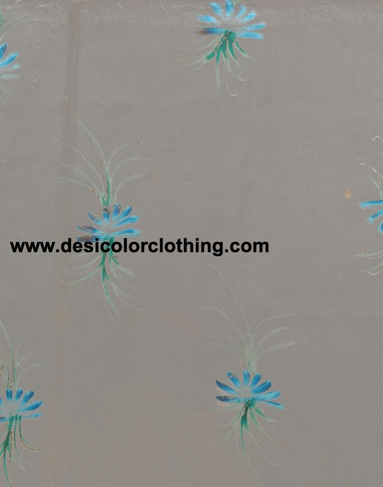 Stone Grey Organza Saree