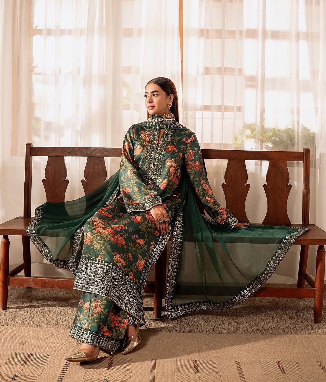 Product Image - Exquisite 3-Piece Eid Collection Kurti-Plazzo with Dupatta