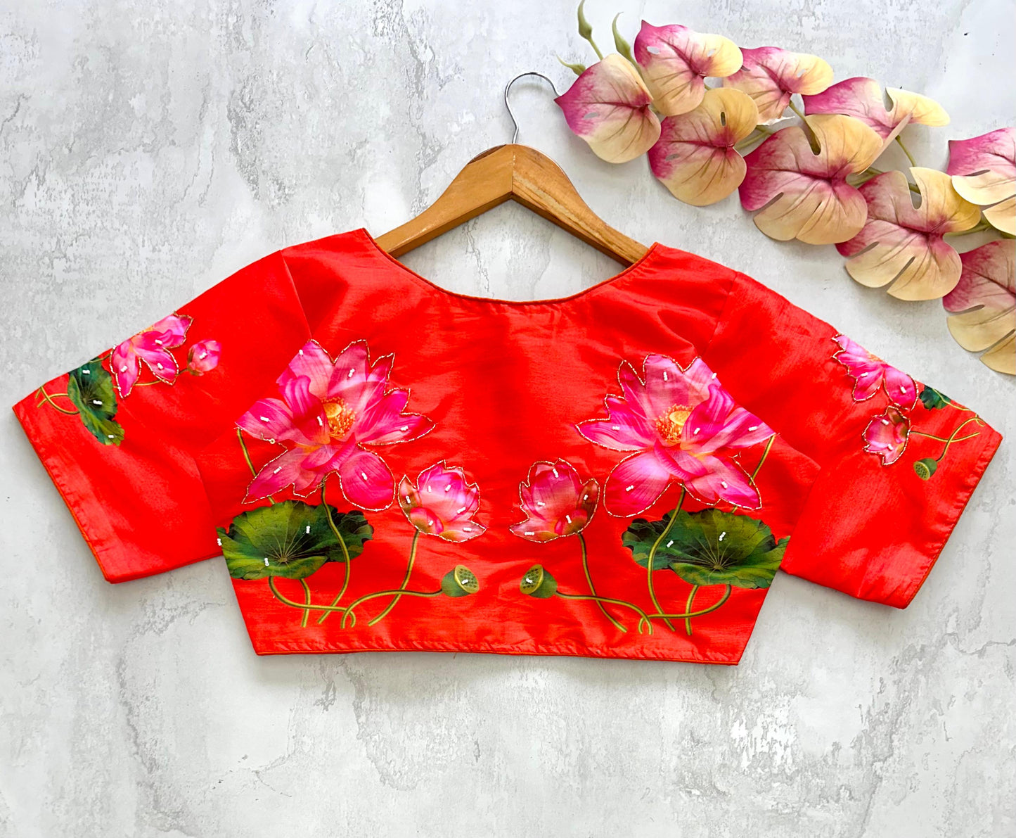 Product Image - Designer Saree with Handcrafted Detail in Premium Pure Silk
