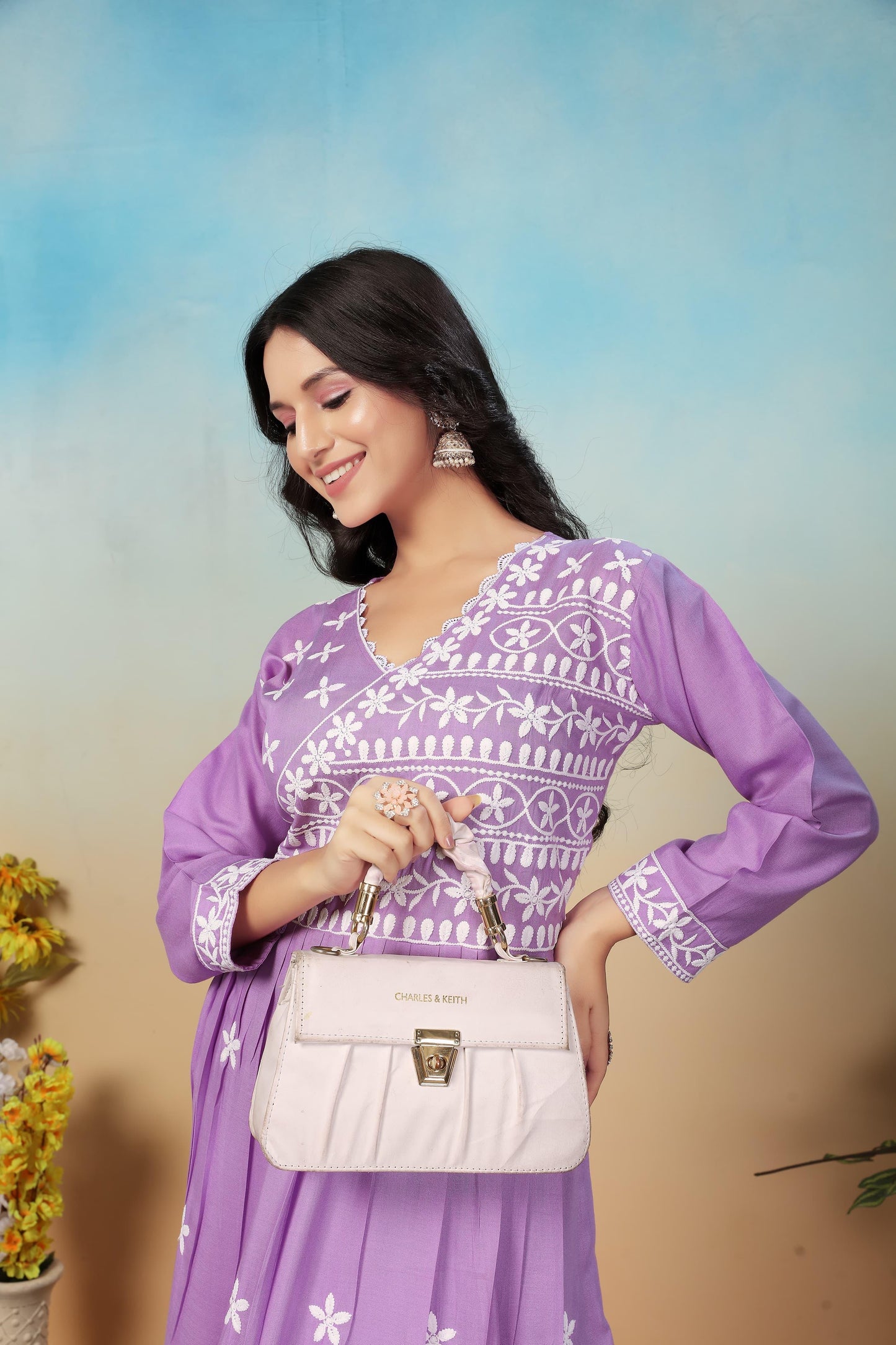 Product Image - Premium Heavy Rayon Designer Saree with Chikankari Embroidery | Festive Wear