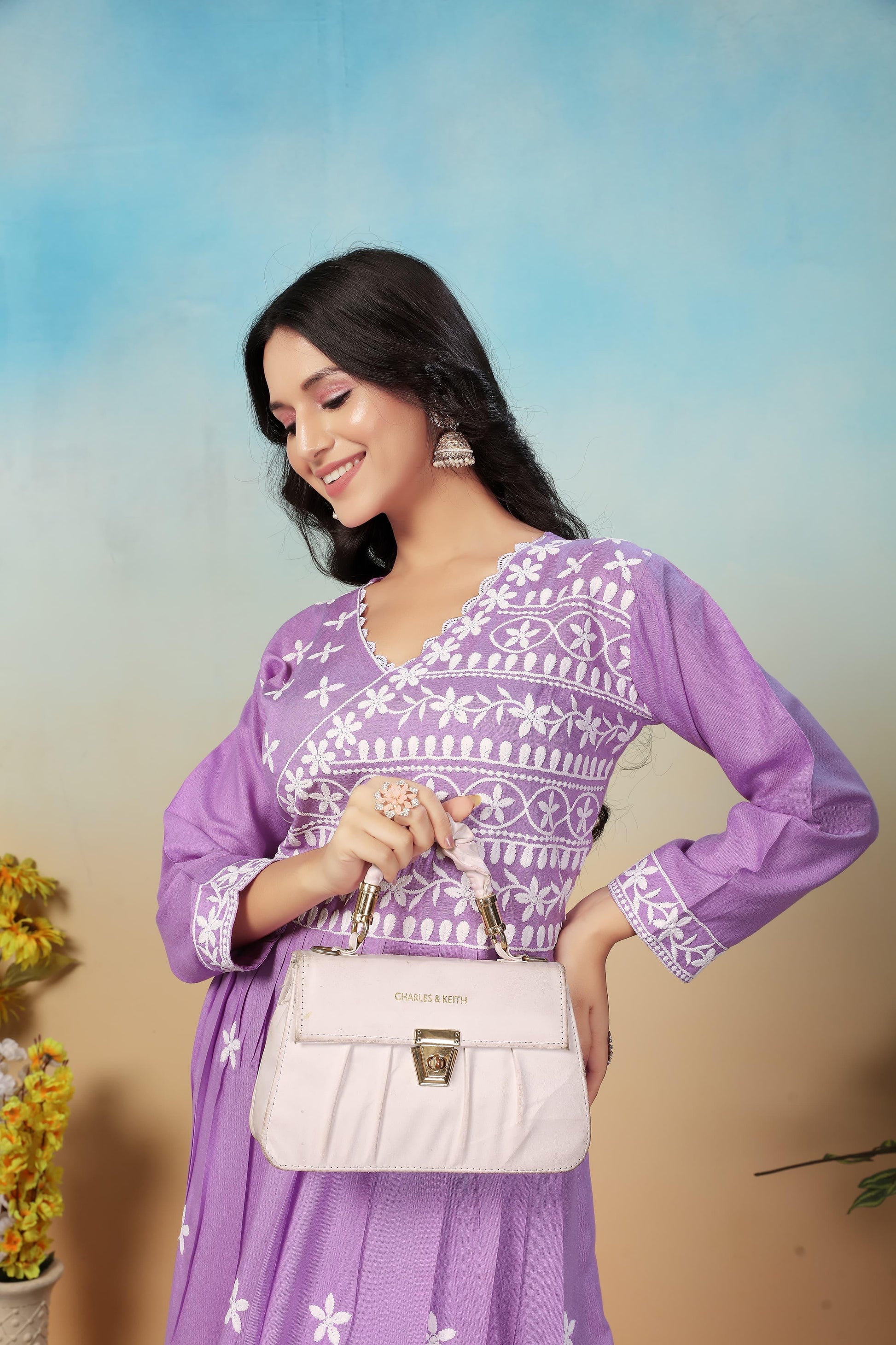 Product Image - Premium Heavy Rayon Designer Saree with Chikankari Embroidery | Festive Wear