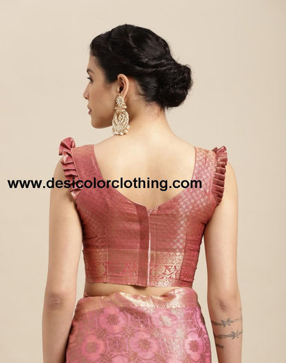 Baby Pink Cotton Silk Saree
