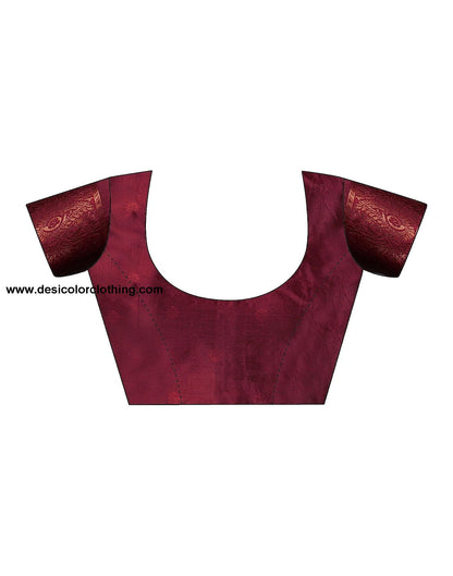 Pink Banarasi Silk Woven Saree
