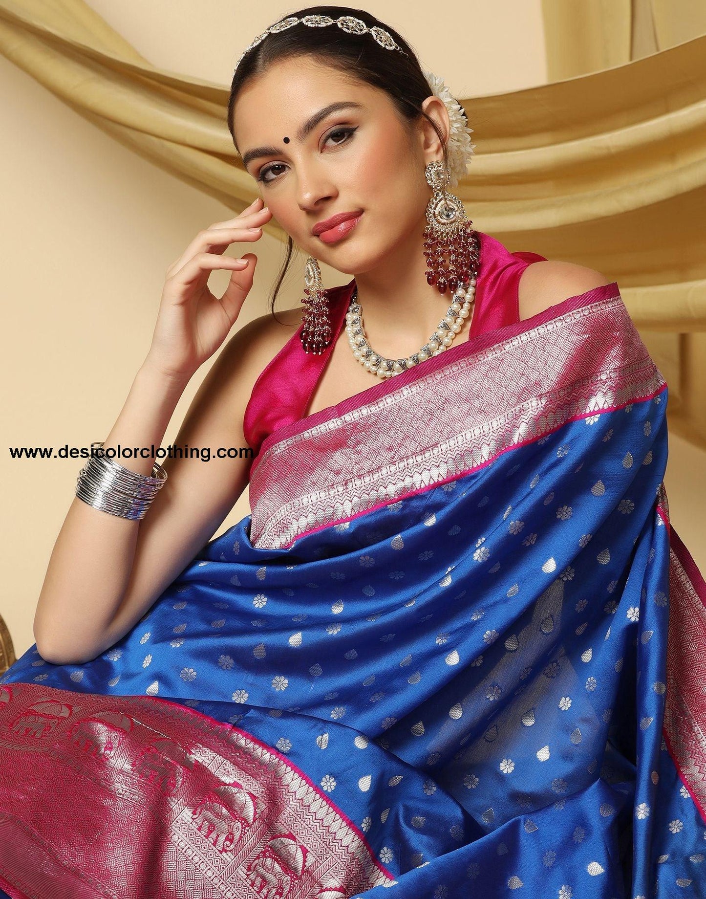 Blue Silk Saree