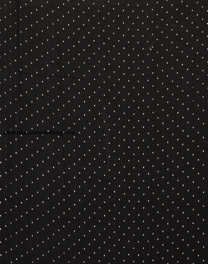 Black Chiffon Plain Saree