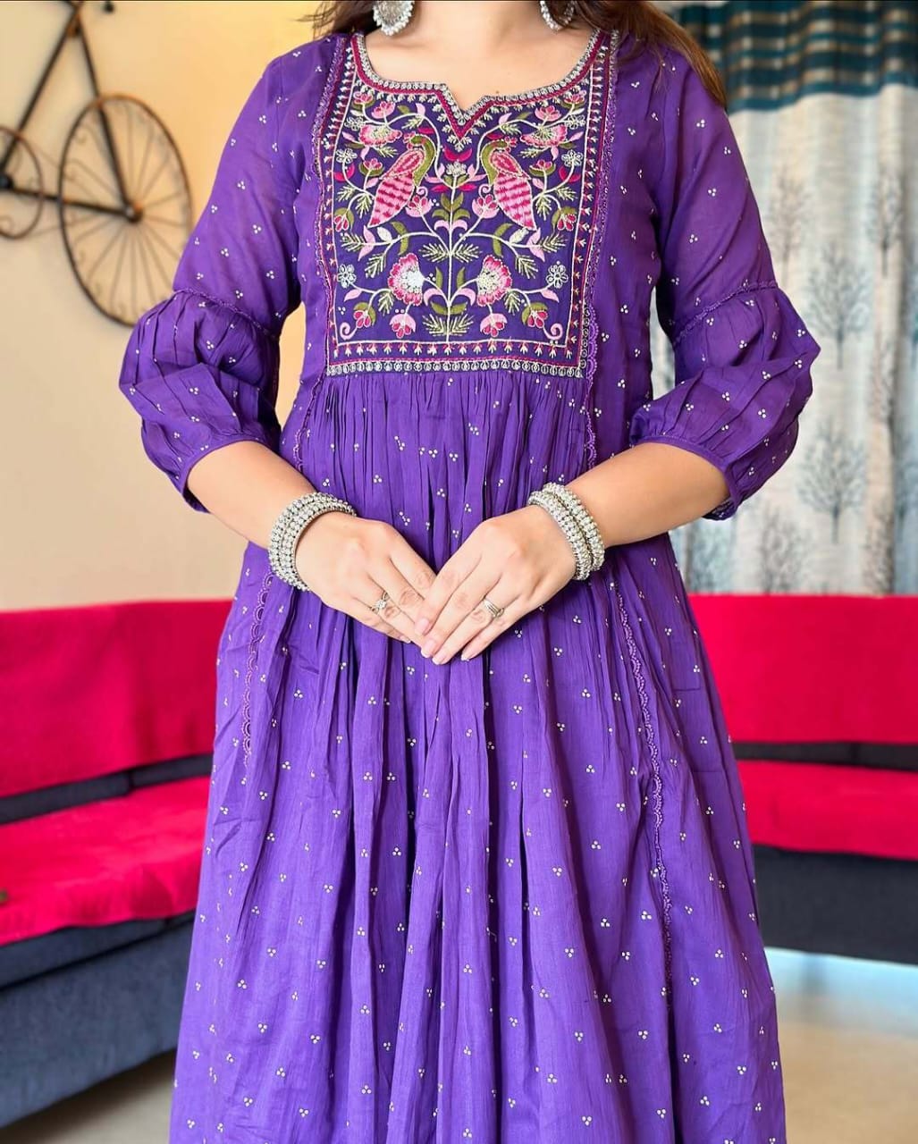 Product Image - Pure Cotton Hand Embroidery Work Suit Set
