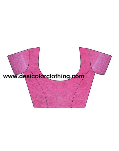 Pink Georgette Woven Saree