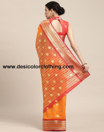 Turmeric Yellow Silk Saree