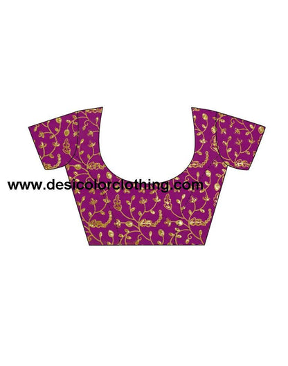 Purple Georgette Saree