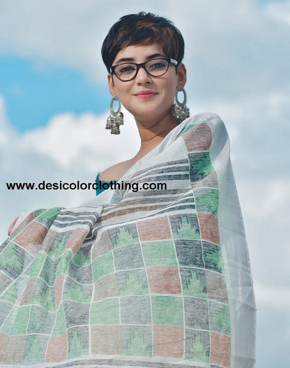 White Cotton Saree
