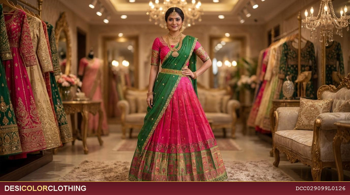 Product Image - Traditional Fully Stitched Lehenga - Timeless Elegance for Weddings & Festivals - 1