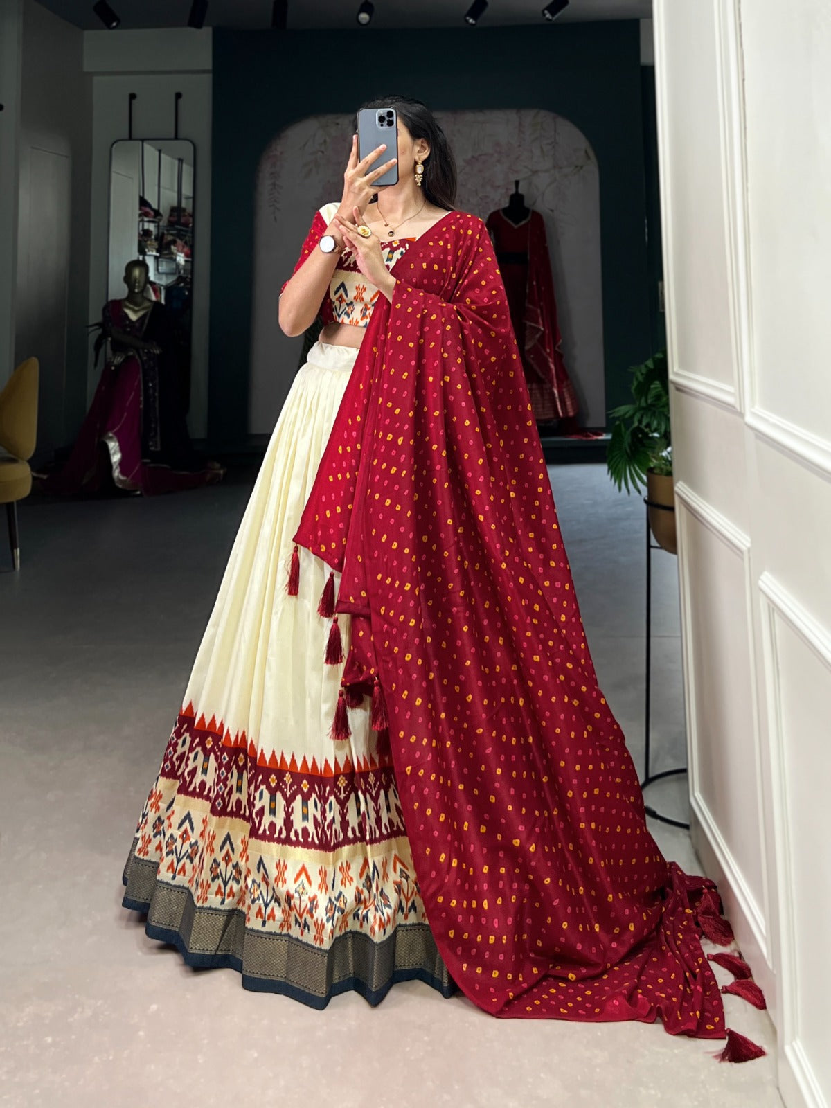 Product Image - Exquisite Printed Silk Lehenga Choli - Elevate Your Ethnic Wardrobe