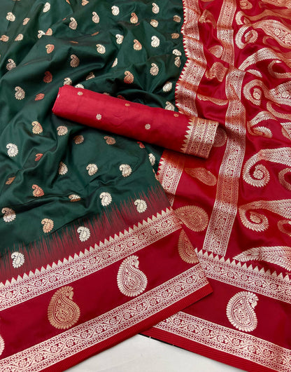 Product Image - Designer Banarasi Silk Saree with Zari Weaving