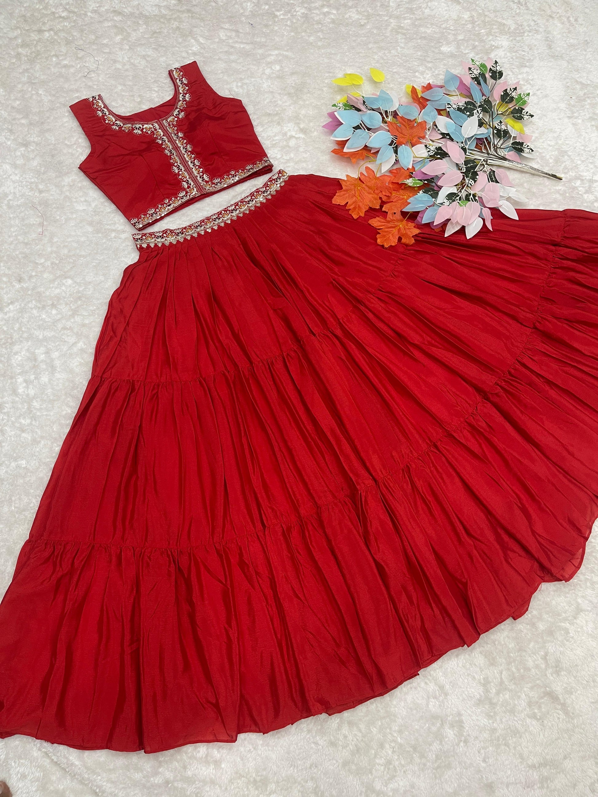 Product Image - Designer Bandhej Lehenga Choli & Shrug - Shree Ram Creation