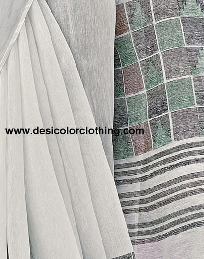 White Cotton Saree