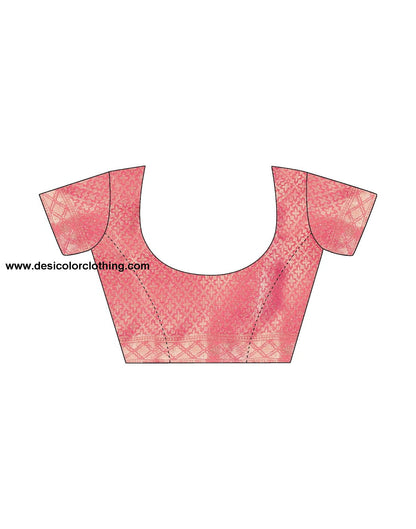 Pink Banarasi Silk Woven Saree