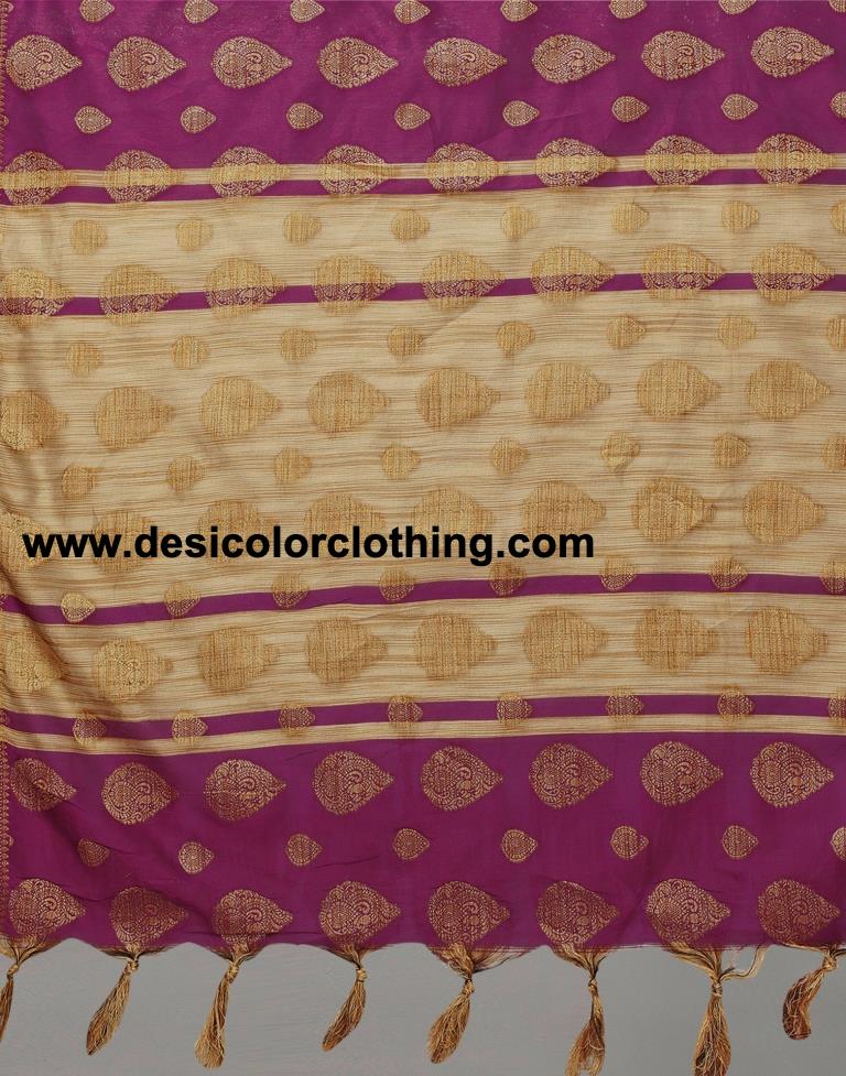 Purple Banarasi Silk Saree