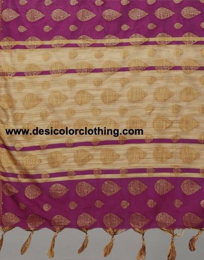 Purple Banarasi Silk Saree
