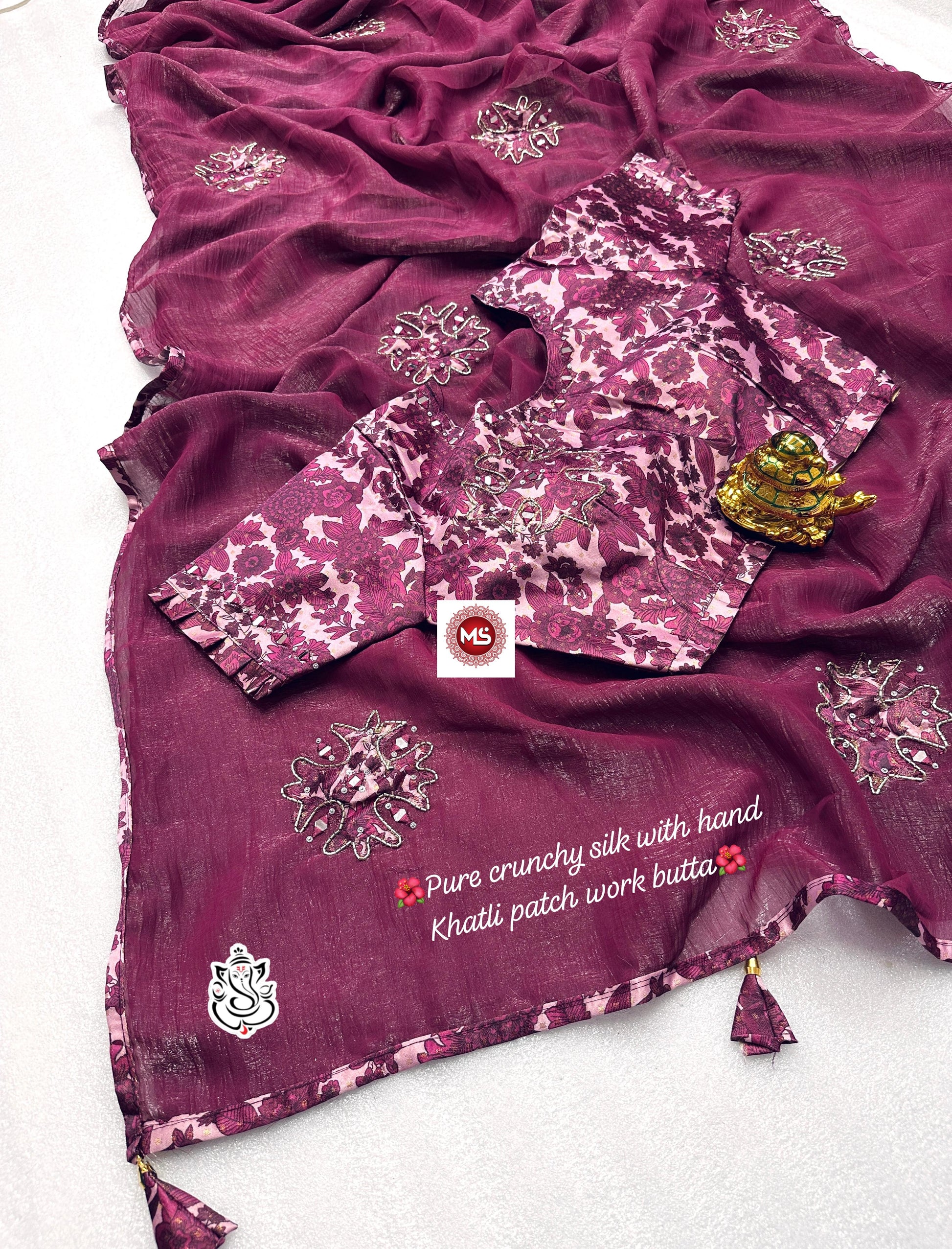 Product Image - MS Pure Crunchy Crush Saree - Ethnic Elegance