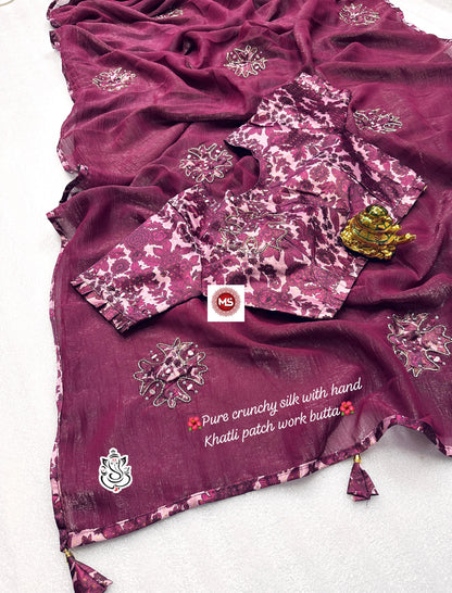 Product Image - MS Pure Crunchy Crush Saree - Ethnic Elegance