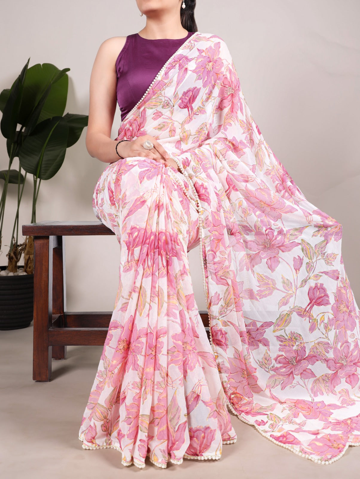 Product Image - Exquisite Designer Georgette Saree for Festive Wear