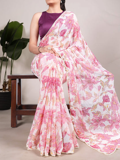 Product Image - Exquisite Designer Georgette Saree for Festive Wear
