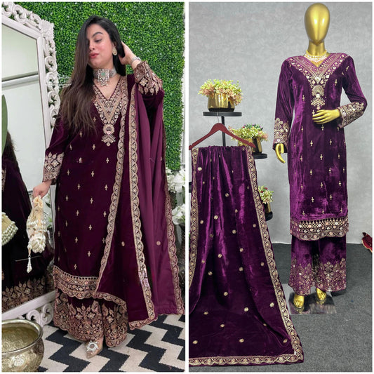 Product Image - 3 Piece Stylish Kurti Dupatta with Beautiful Palazzo