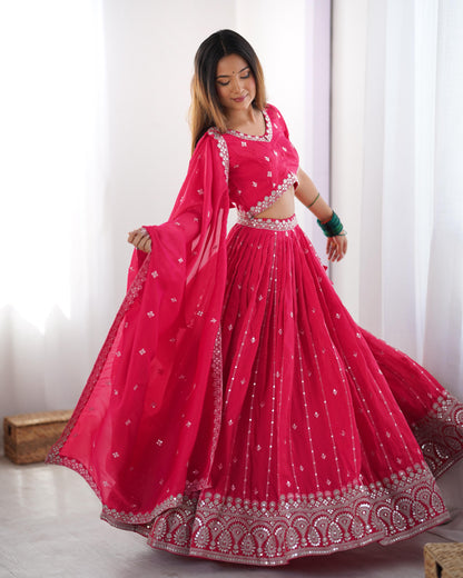 Product Image - Designer Lehengha - Shimmer Silk, Festival Ready
