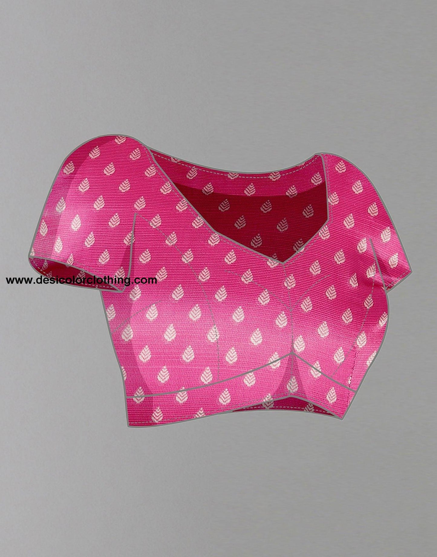 Pink Silk Printed Saree