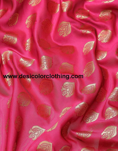 Pink Weaving Silk Saree