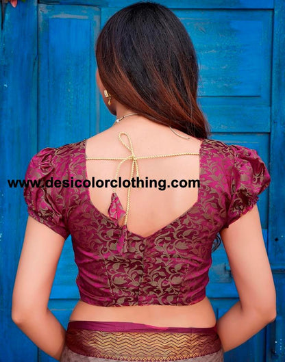 Pink Silk Woven Saree