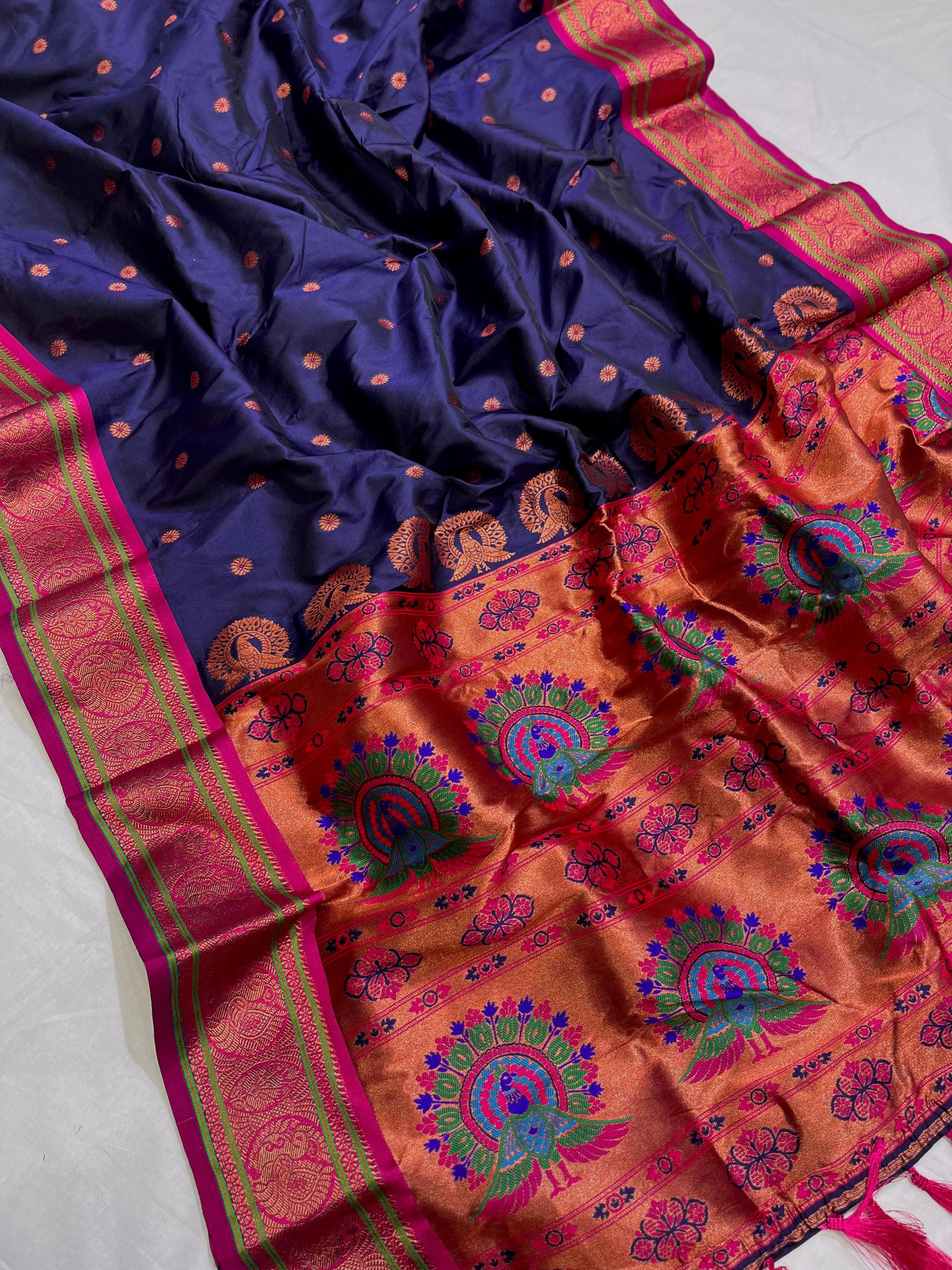 Product Image - Exquisite Soft Silk Saree with Paithani Meenakari Weaves - Festive Wear