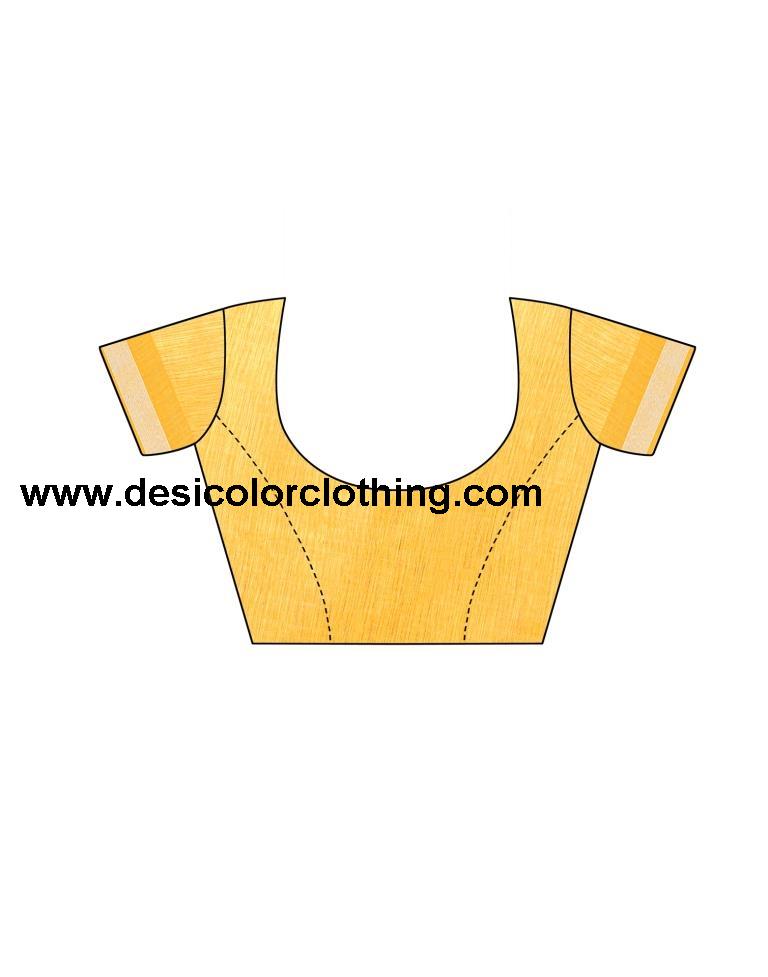 Yellow Coloured Poly Cotton Self Woven Casual saree