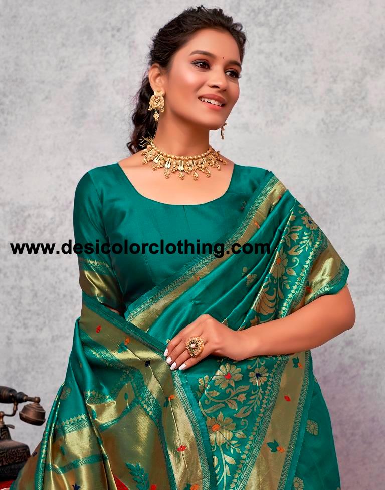 Golden  Silk Woven Saree