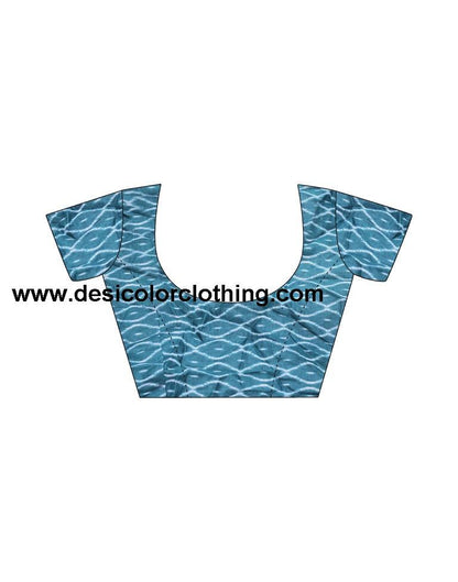 Blue Cotton Printed Ready To Wear