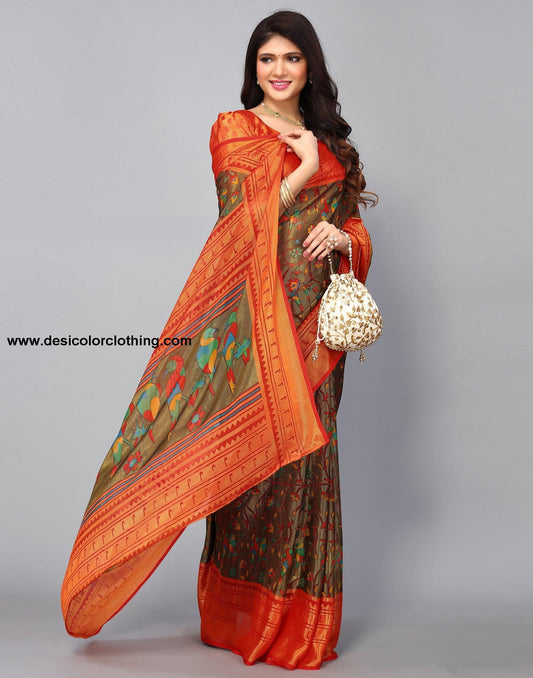 Gold Brasso Saree