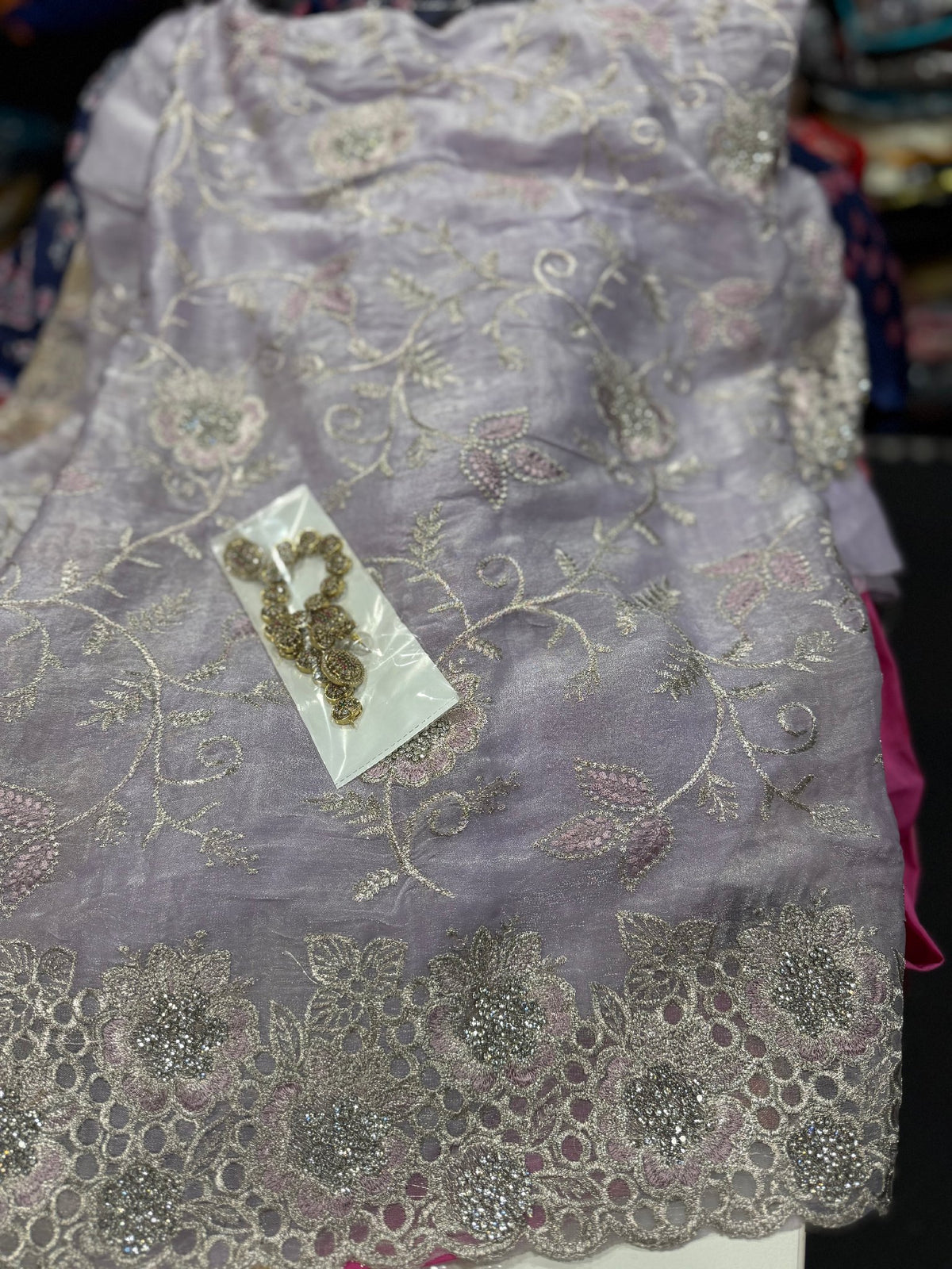 Product Image - Designer heavy work saree for wedding or festival wear - 9