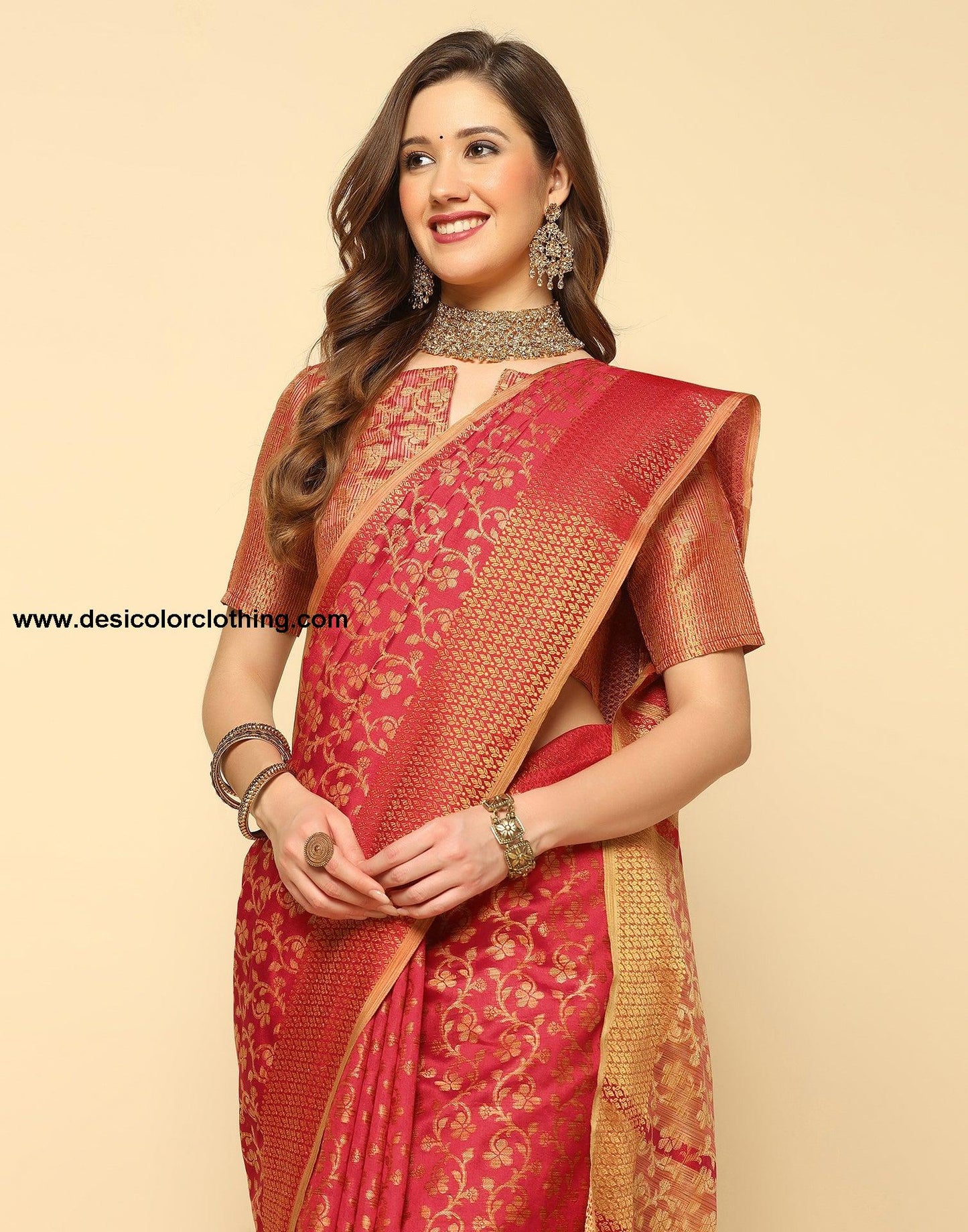 Red Banarasi Silk Saree